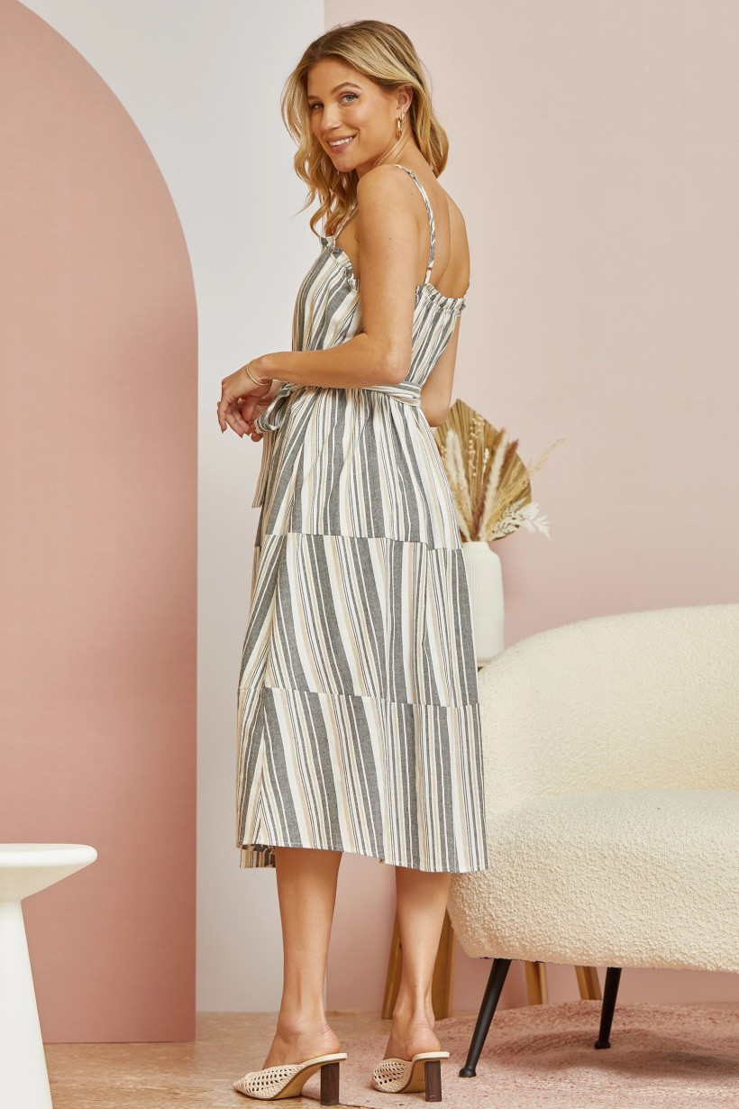 Striped Midi Dress