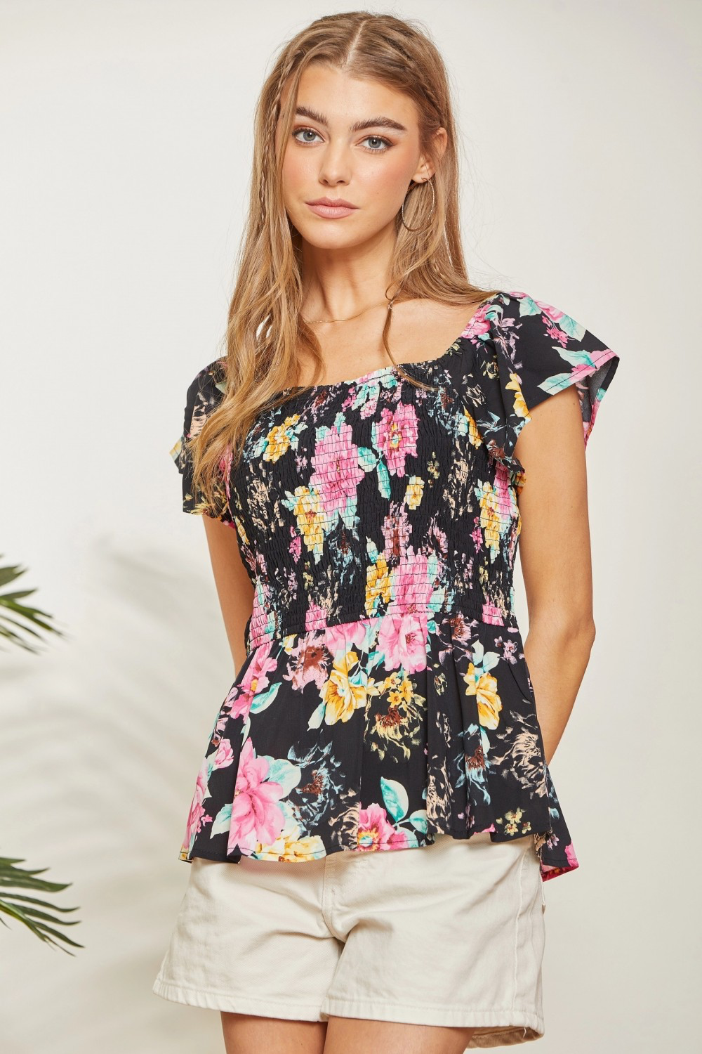 Floral Smocked Top