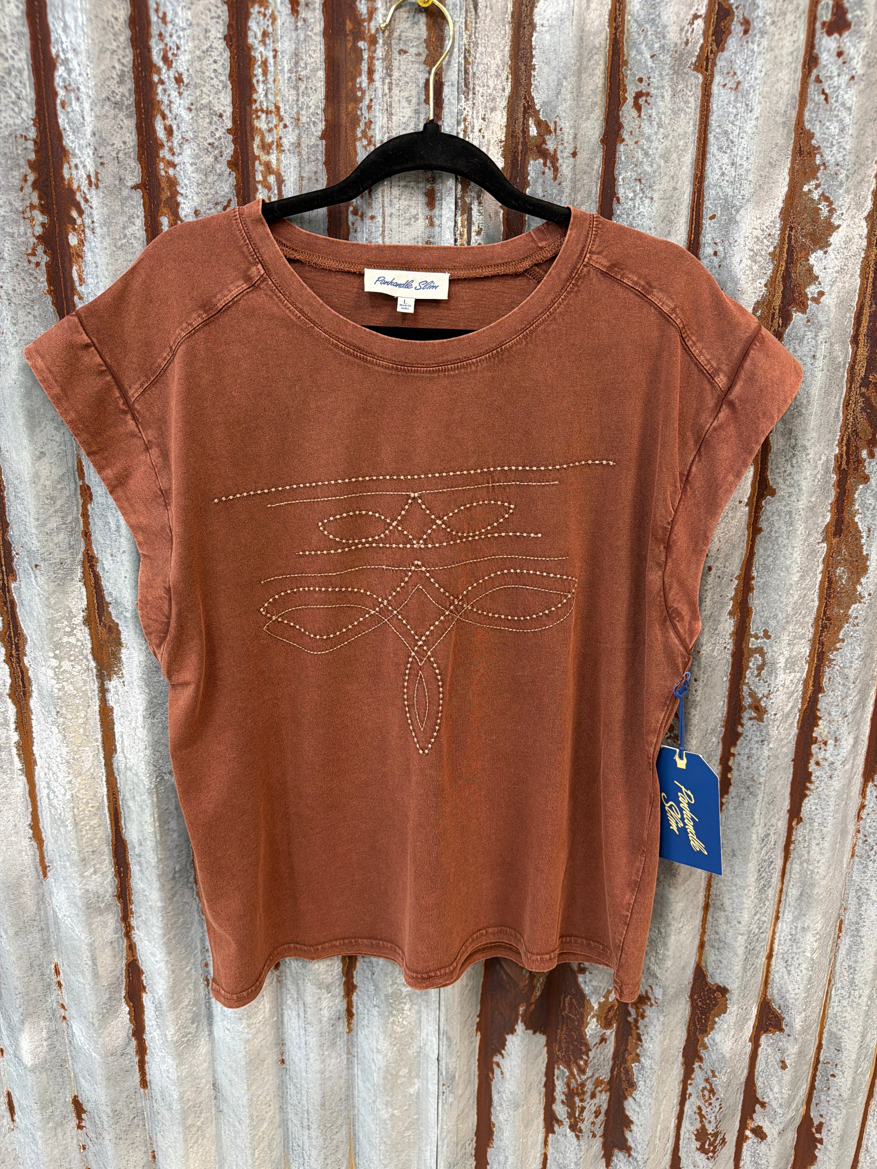 Boot Stitch Embroidered Jersey Tee