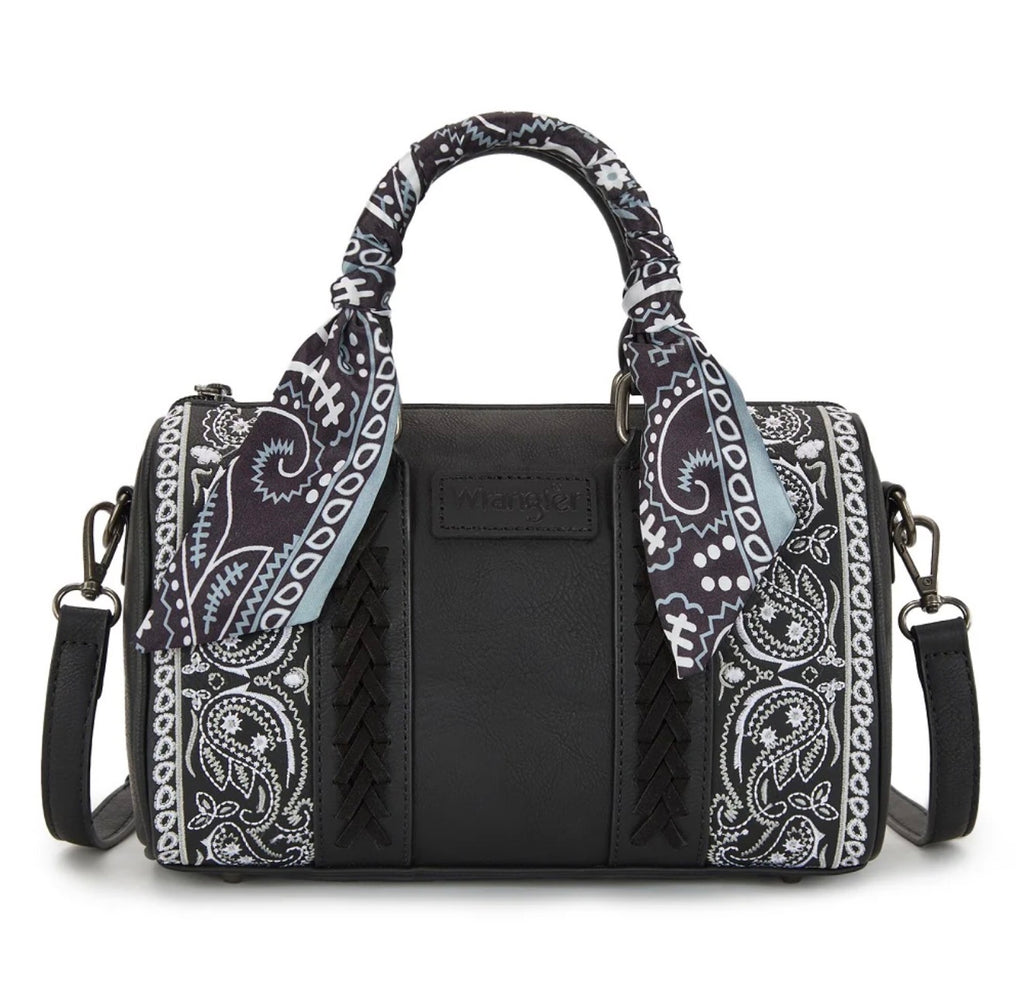 Wrangler Braided Paisley Bandana Boston Bag