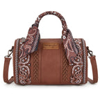 Wrangler Braided Paisley Bandana Boston Bag
