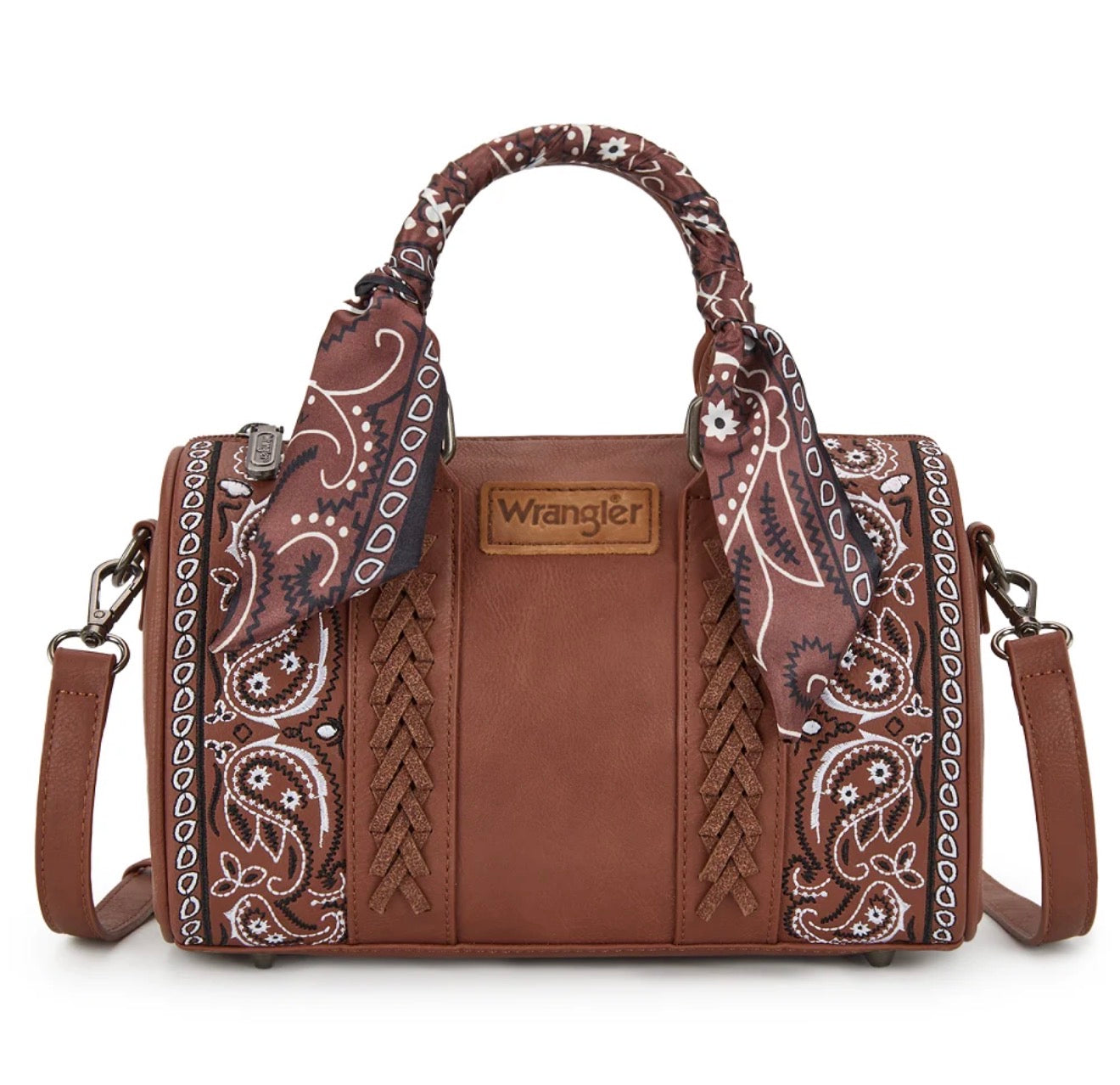 Wrangler Braided Paisley Bandana Boston Bag