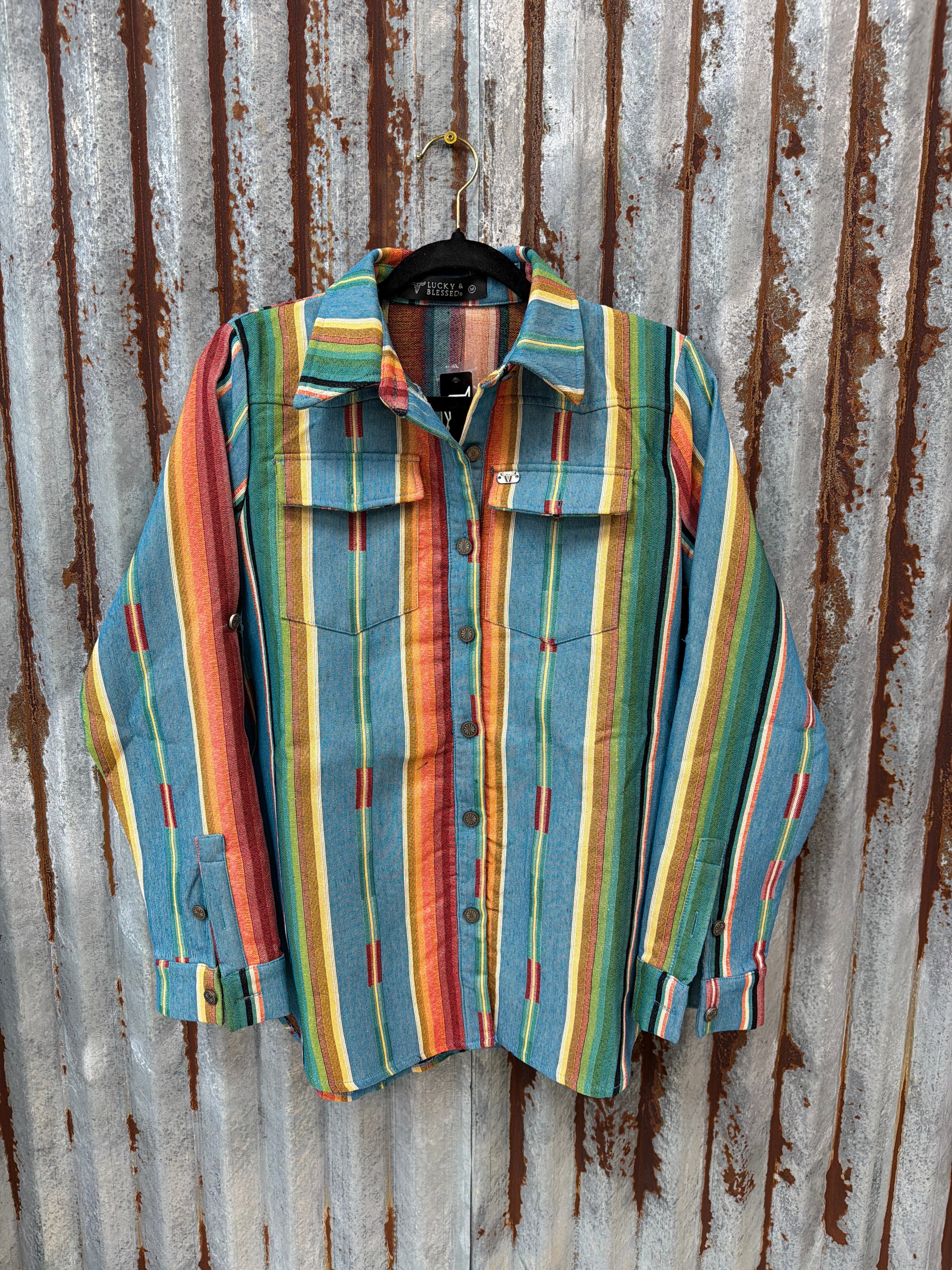 Serape Jacquard Long Sleeve Shirt