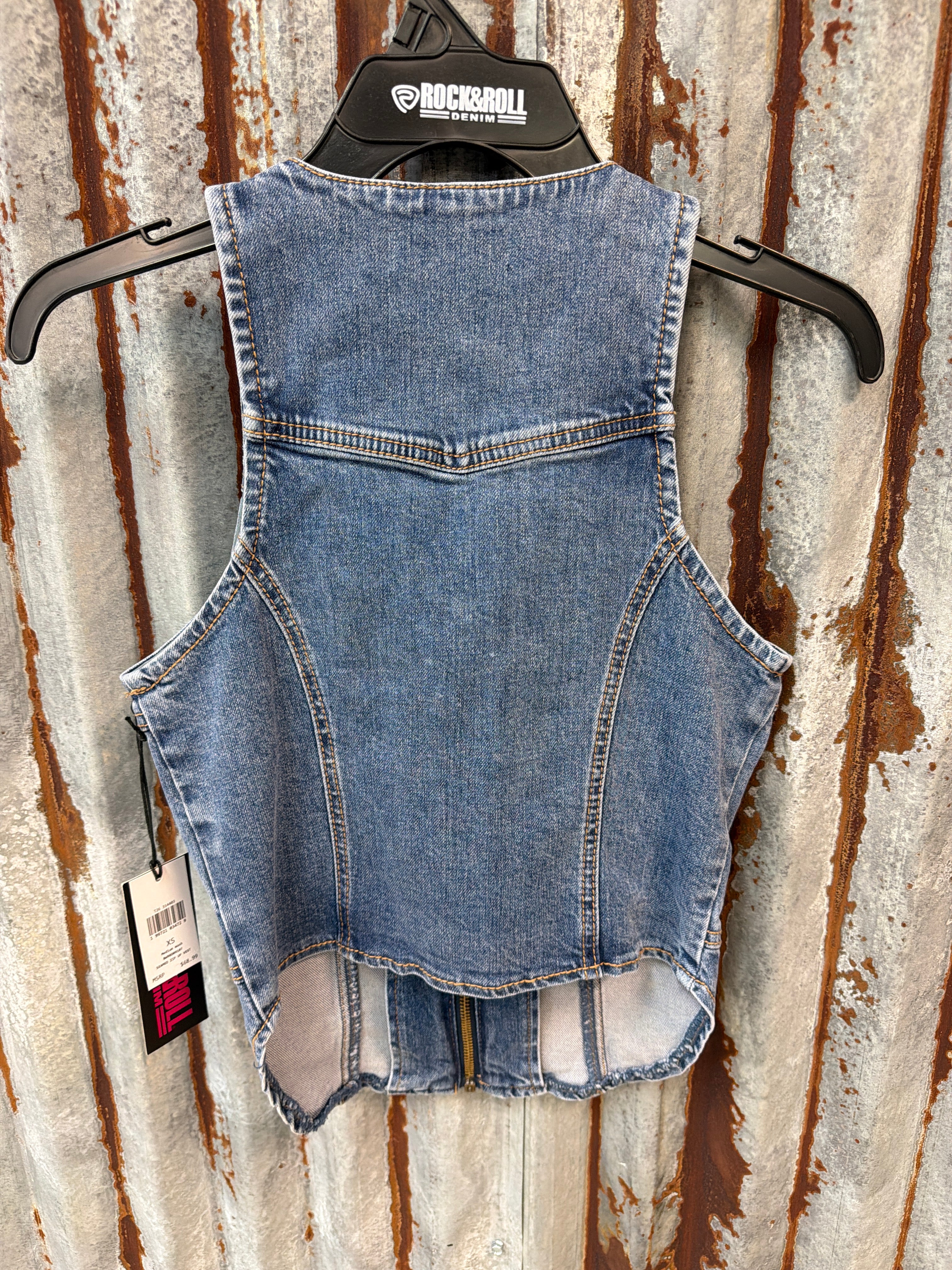 Seamed Zip Up Vest