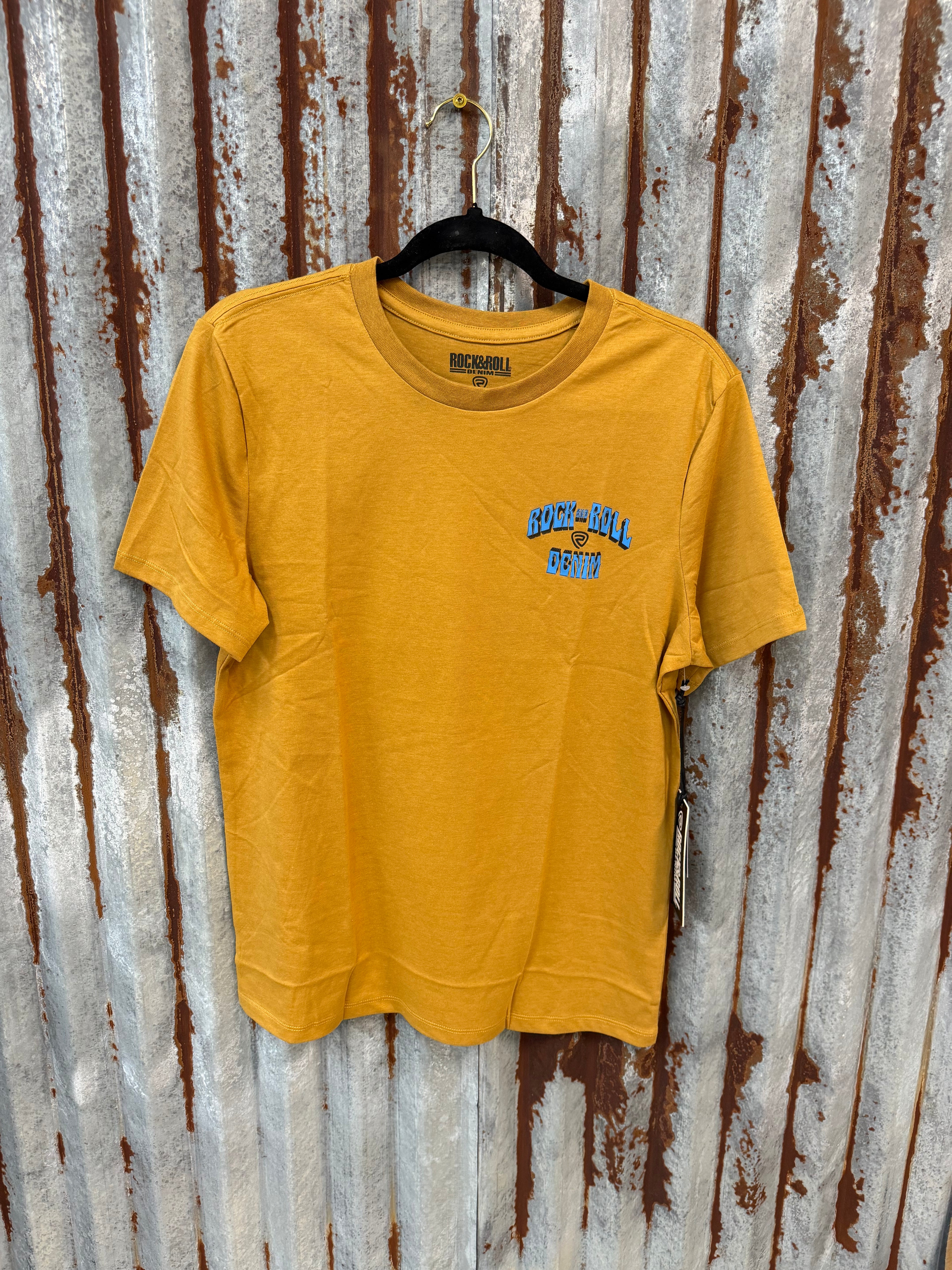 Rock & Roll Bronc Rider Tee - Mustard