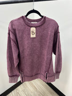 Acid Wash Fleece Sweatshirt