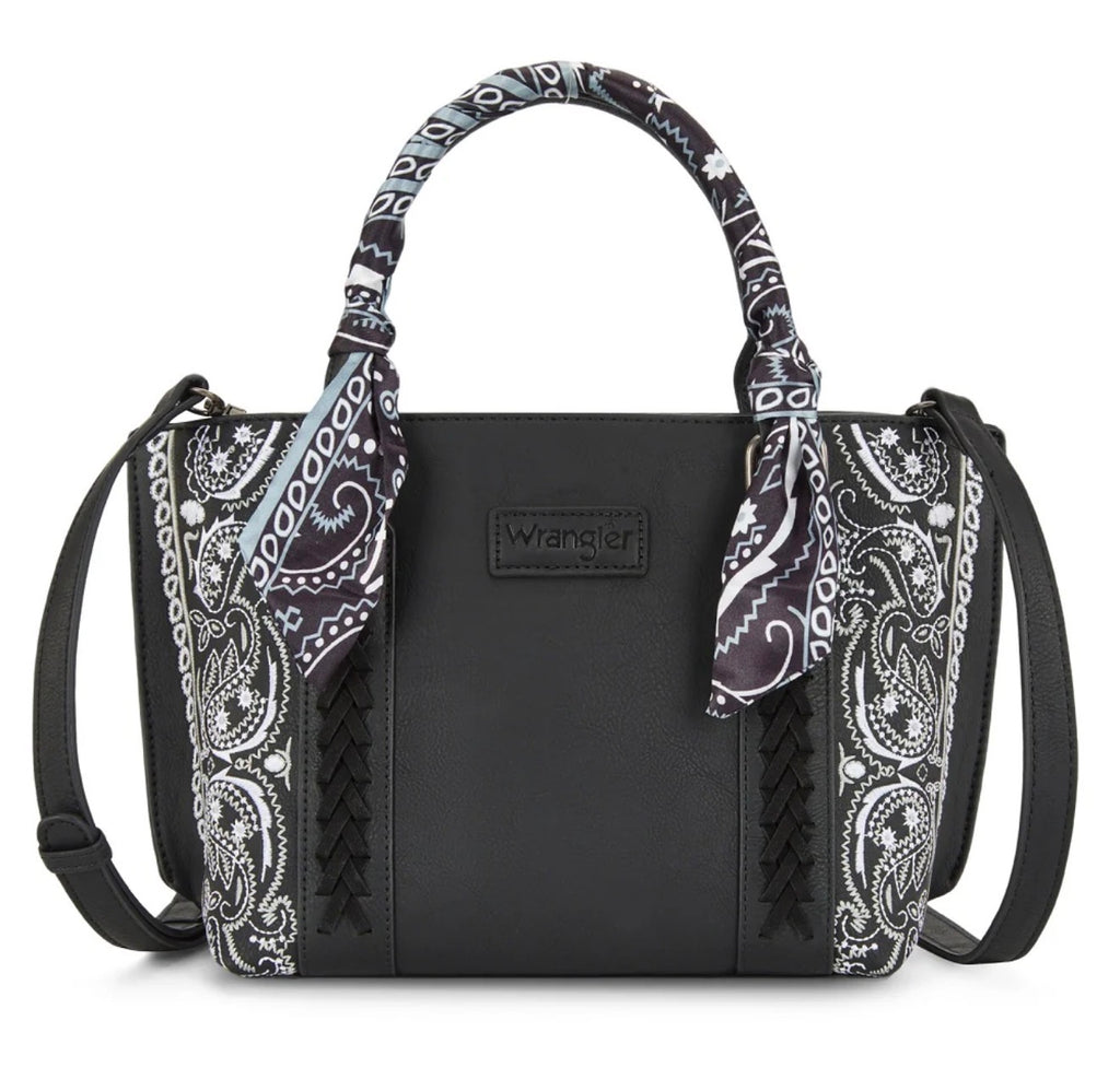 Wrangler Braided Paisley Bandana Tote Bag
