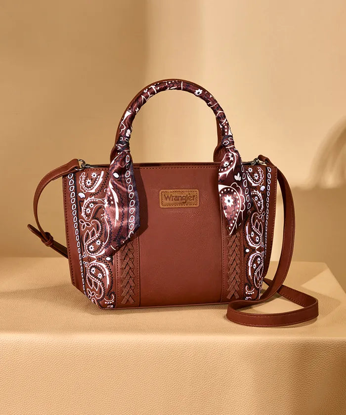 Wrangler Braided Paisley Bandana Tote Bag
