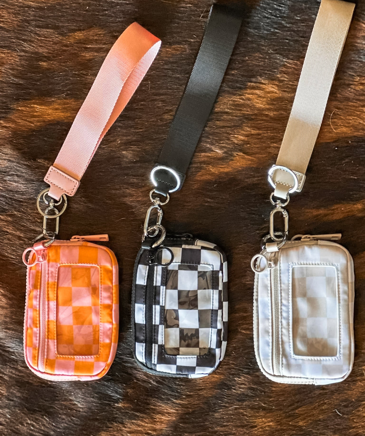 Checkered Wristlet