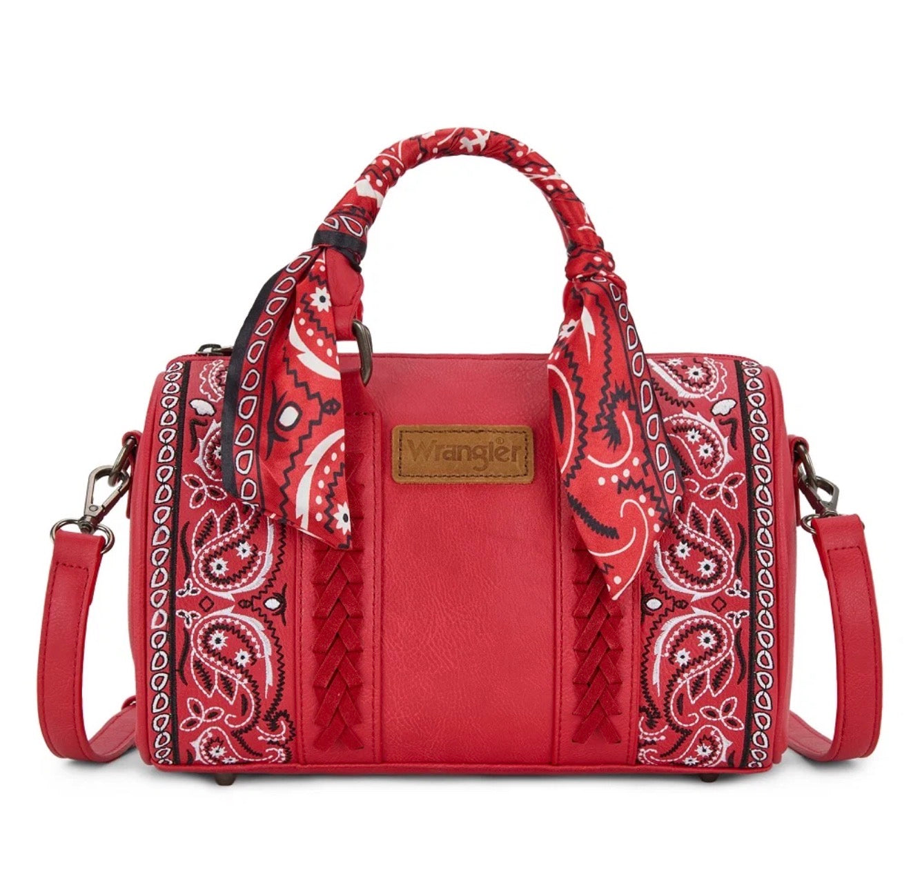 Wrangler Braided Paisley Bandana Boston Bag