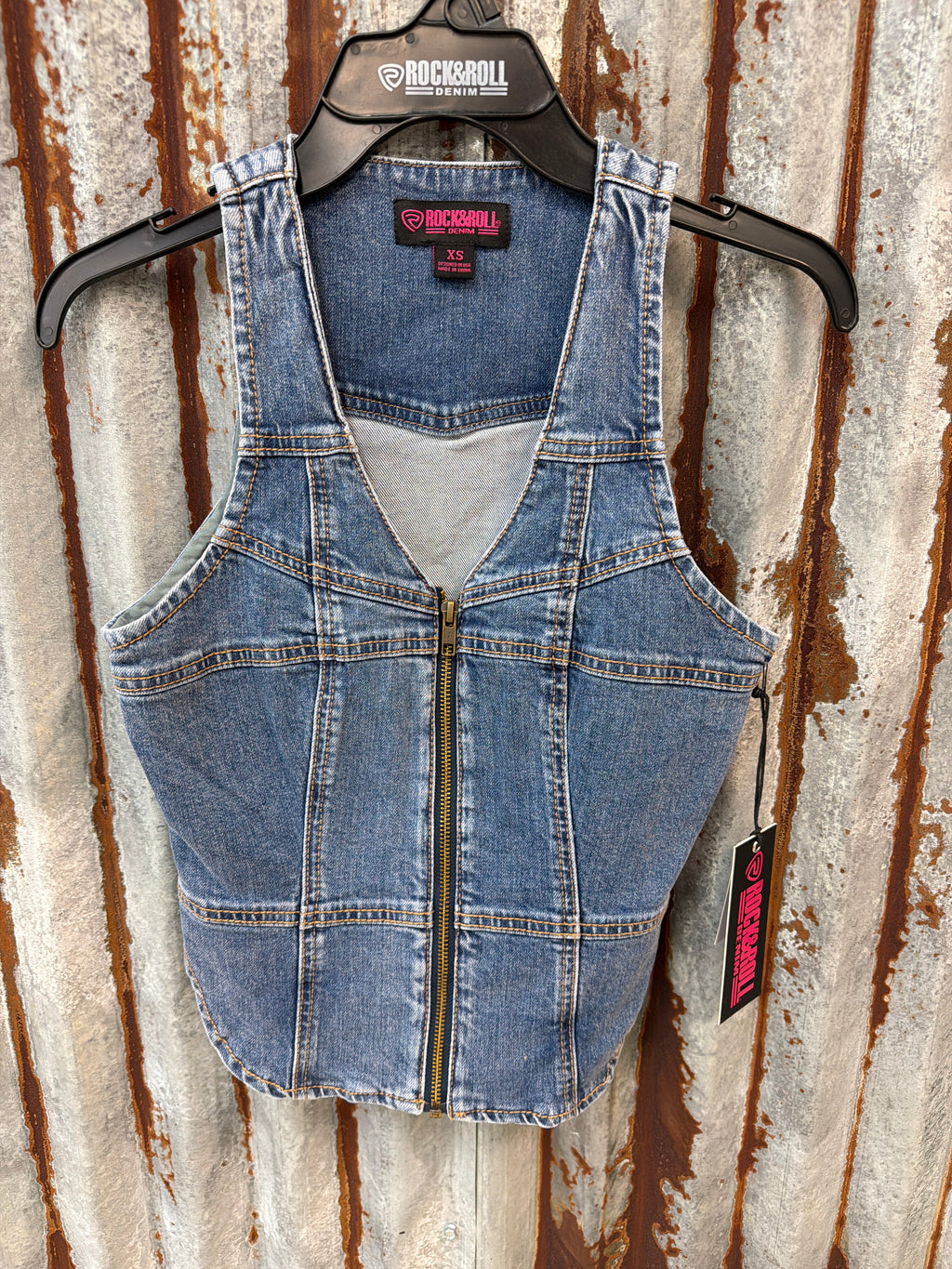 Seamed Zip Up Vest