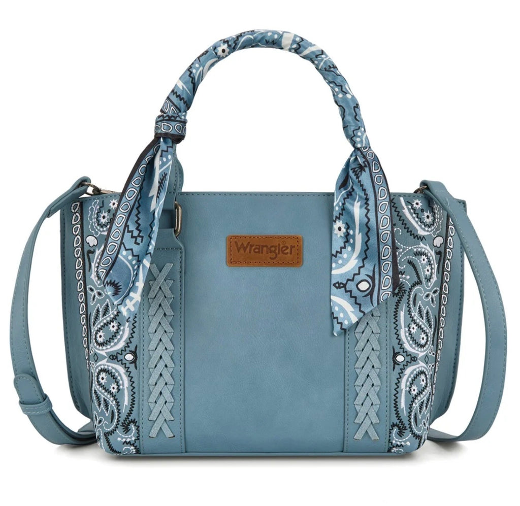 Wrangler Braided Paisley Bandana Tote Bag