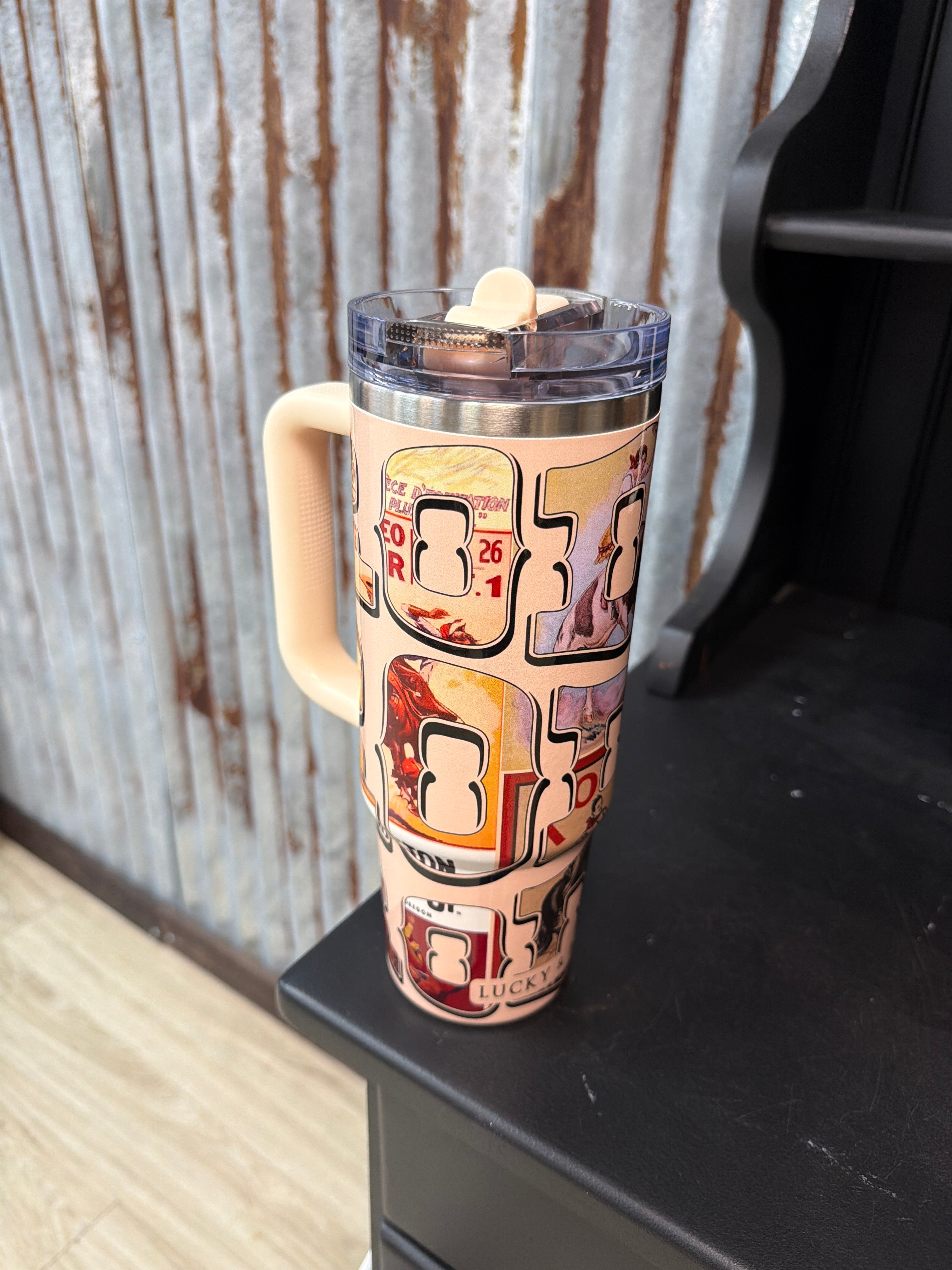 Rodeo Western Flip Straw Tumbler 300oz