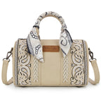 Wrangler Braided Paisley Bandana Boston Bag