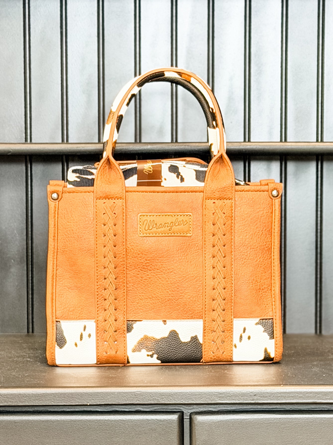 Wrangler Cow Print Tote