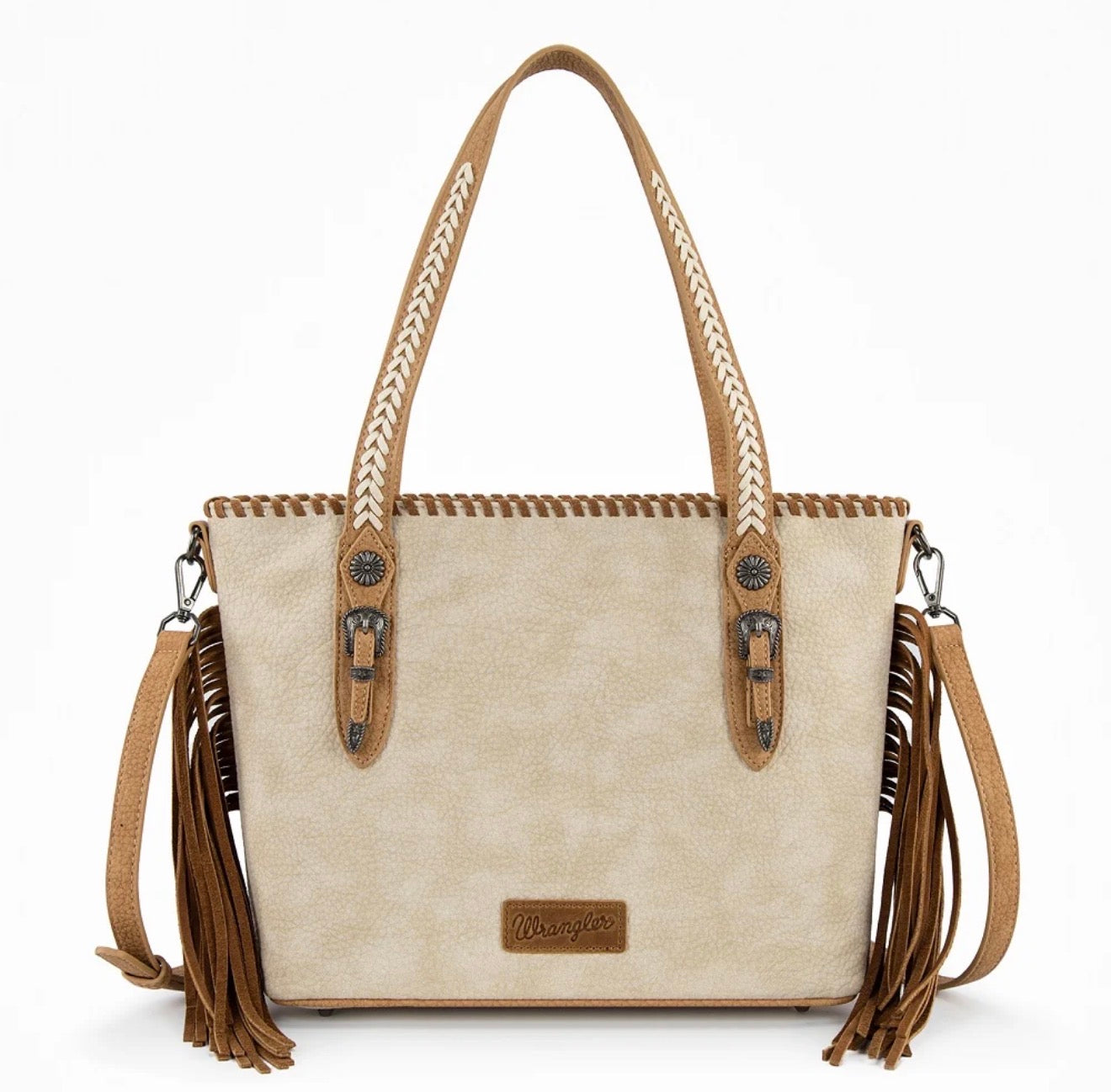 Wrangler Braided Tassel Tote Bag
