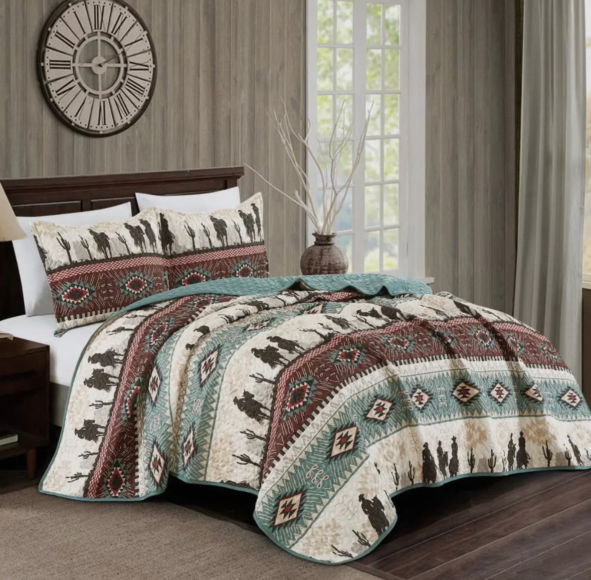 Southwest Cowboy Aztec Quilt Set