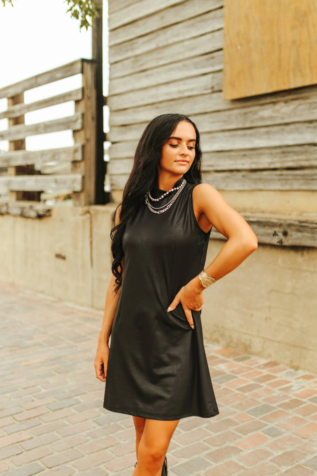 Leather Lust Dress *Midnight