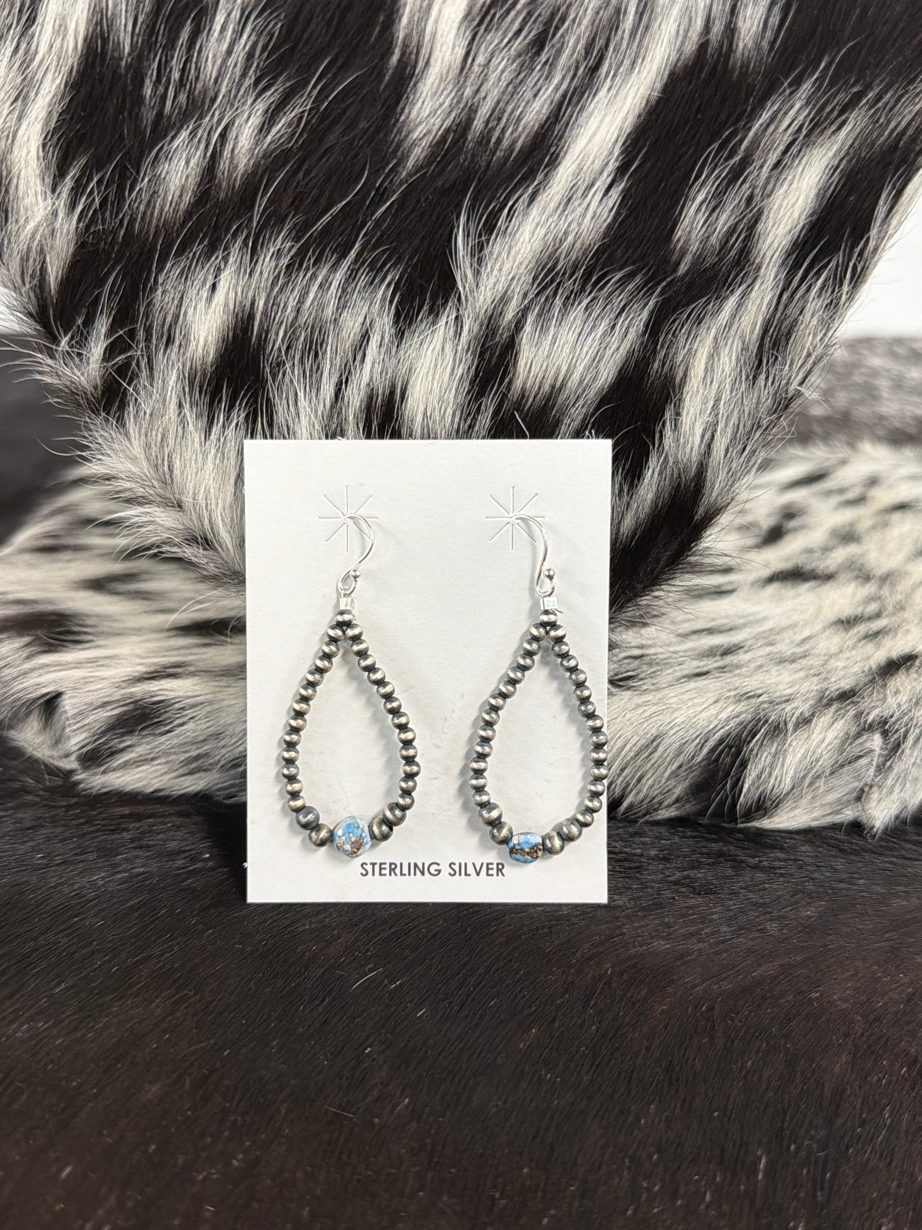 Golden Hills Turquoise & Sterling Silver Earrings