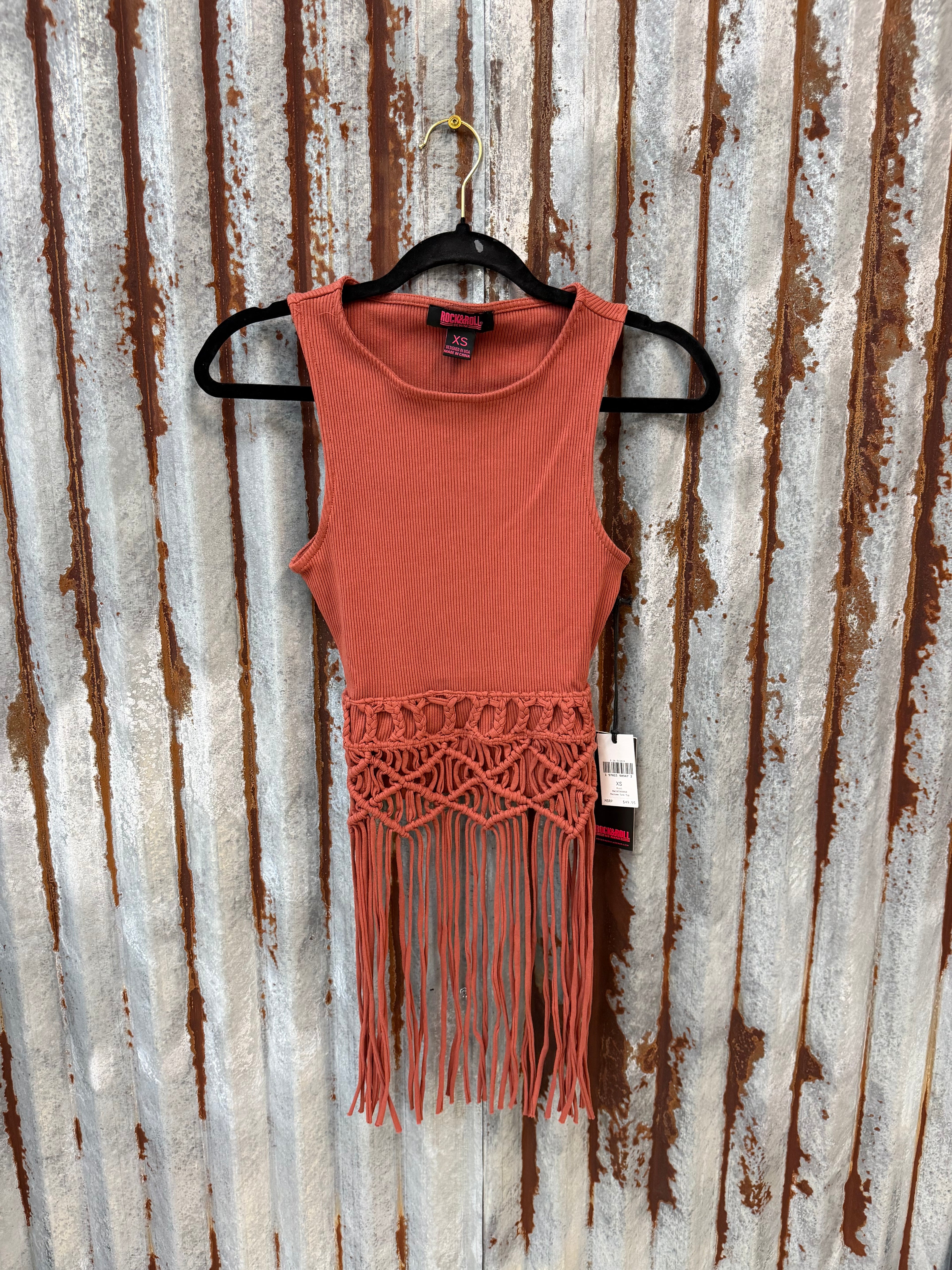 Macrame Tank - Rust