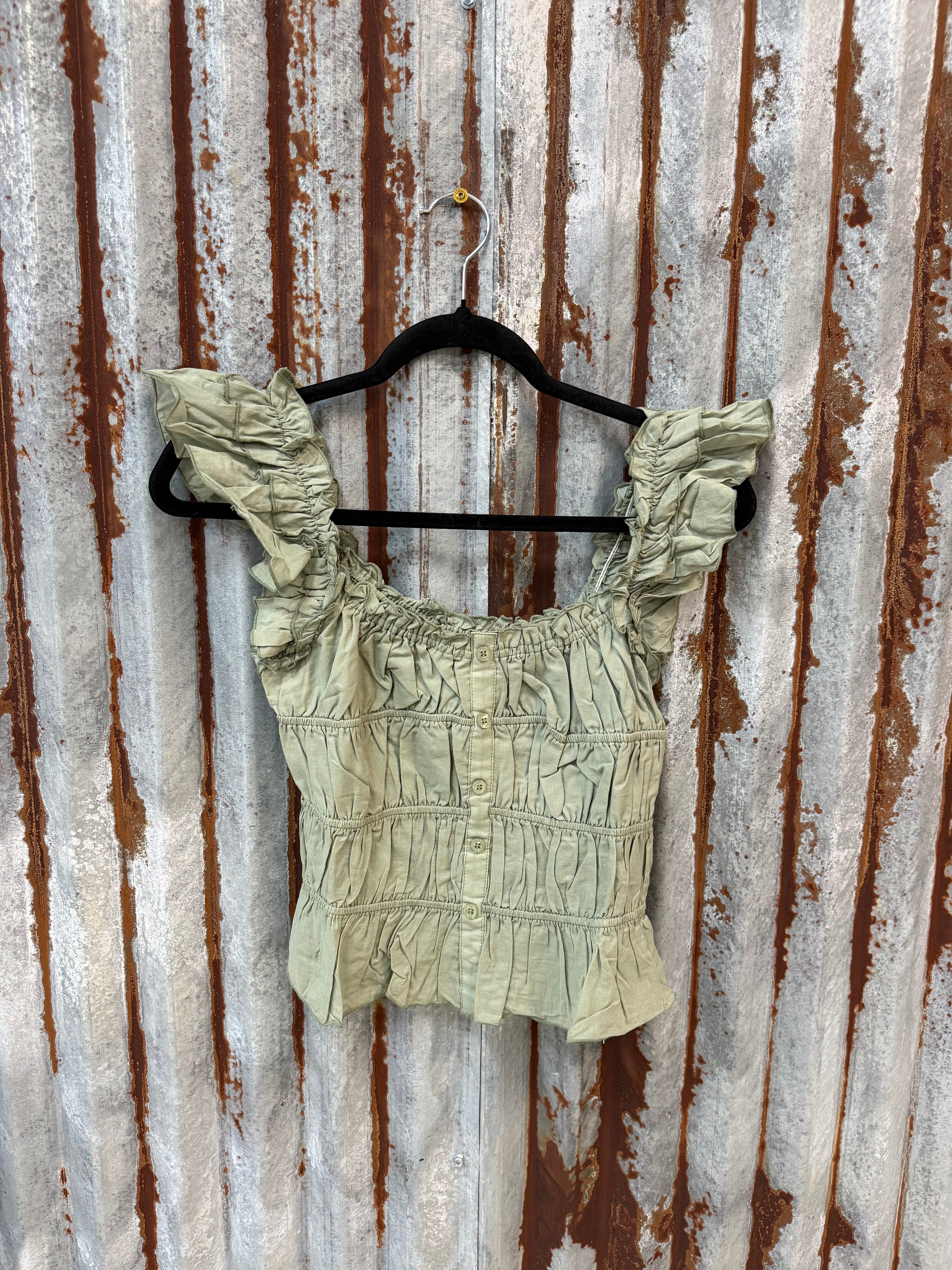 Ruched Tank Top - Jade