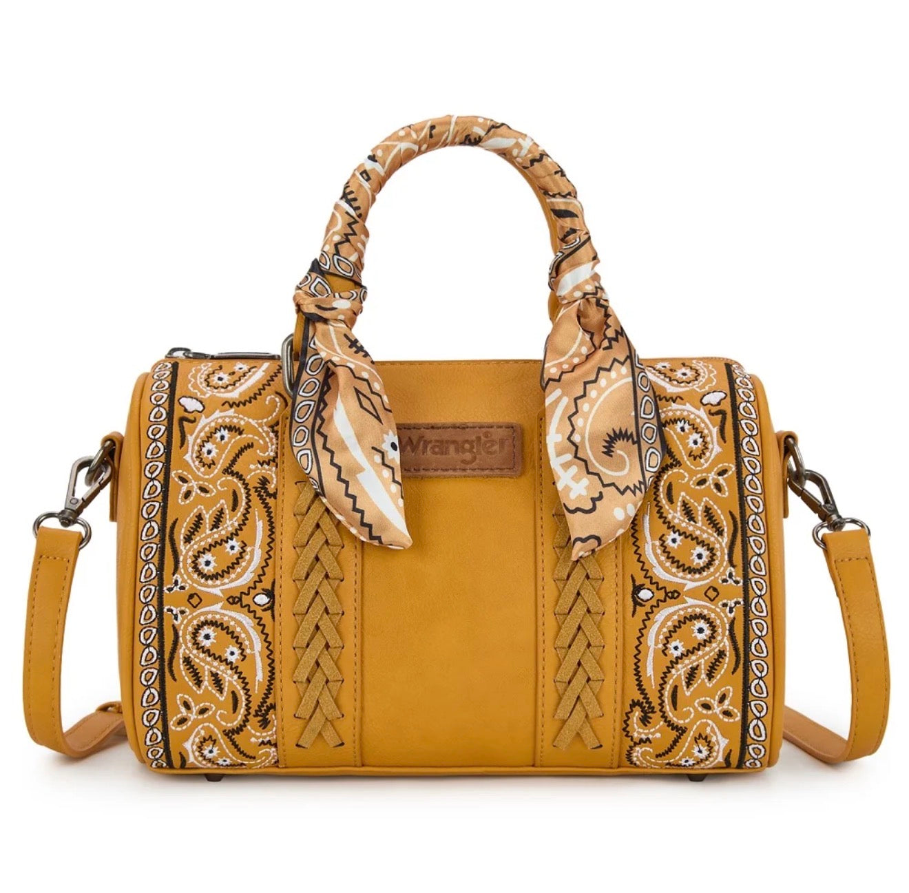 Wrangler Braided Paisley Bandana Boston Bag