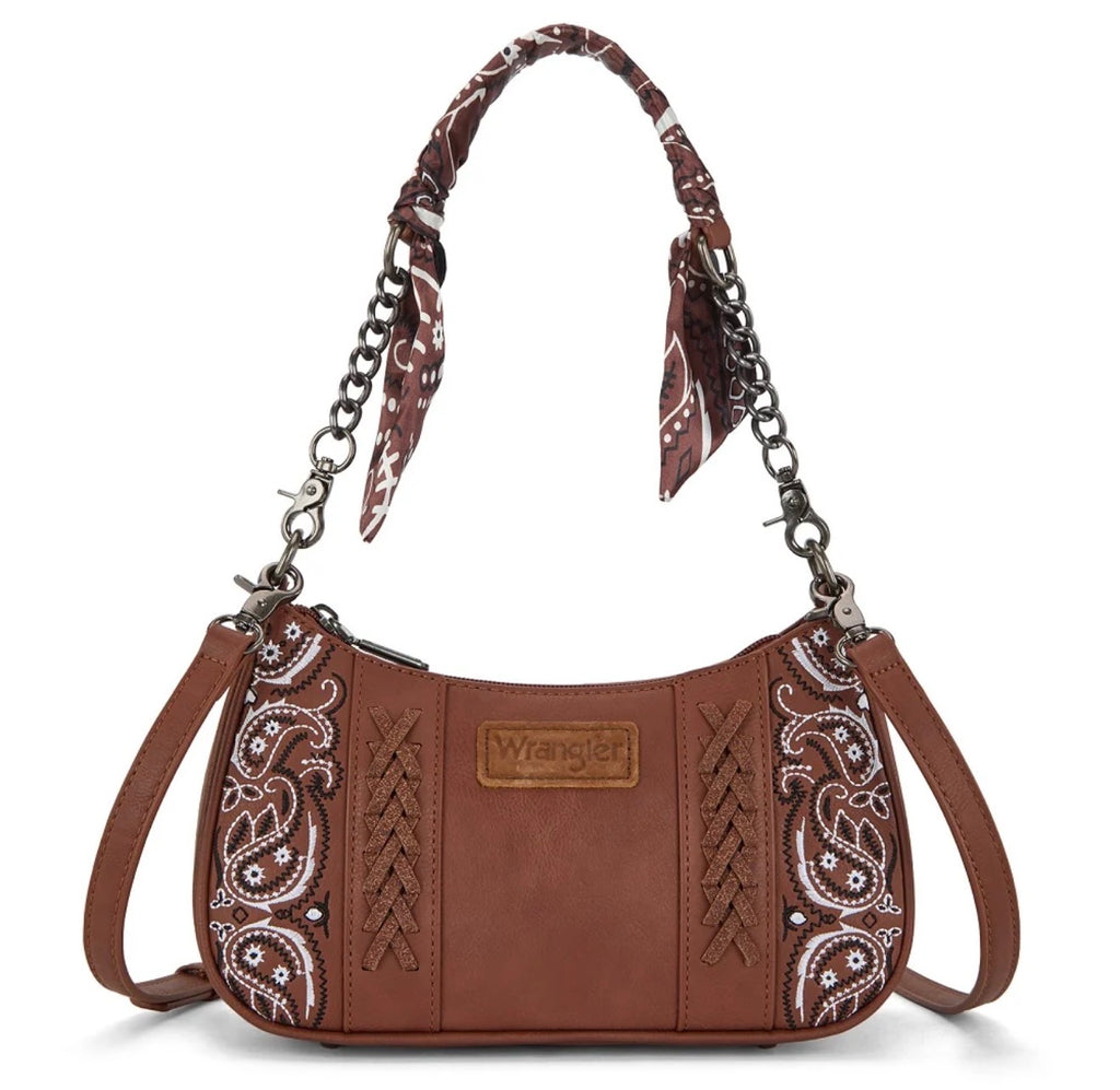 Wrangler Braided Paisley Bandana Shoulder Bag