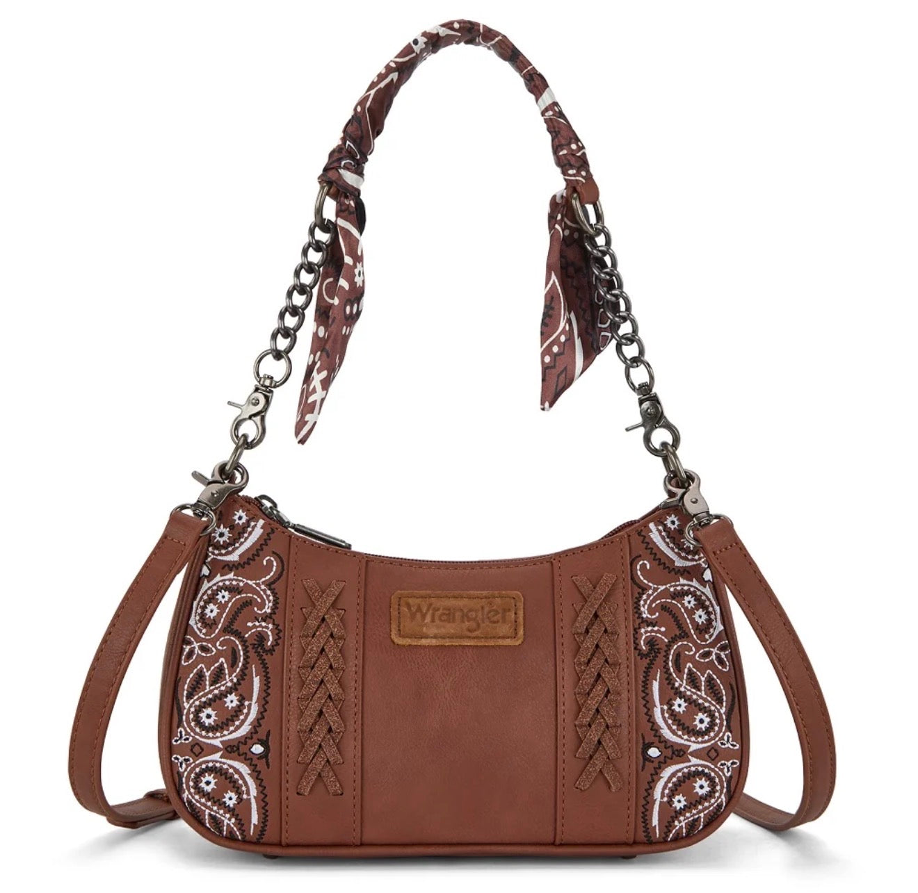 Wrangler Braided Paisley Bandana Shoulder Bag