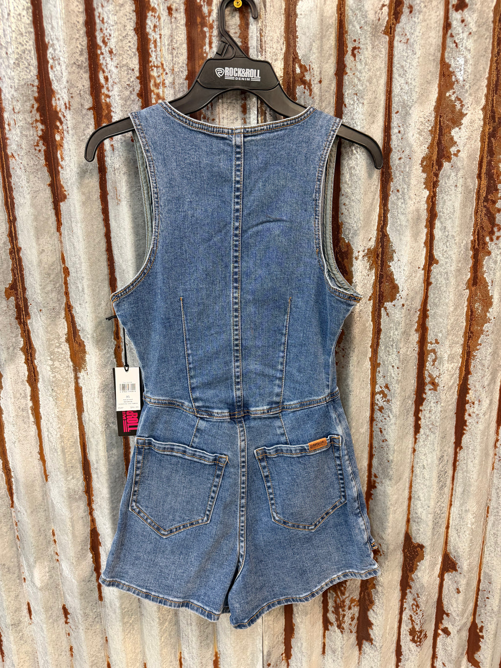 Denim Vest Romper w/ attached shorts