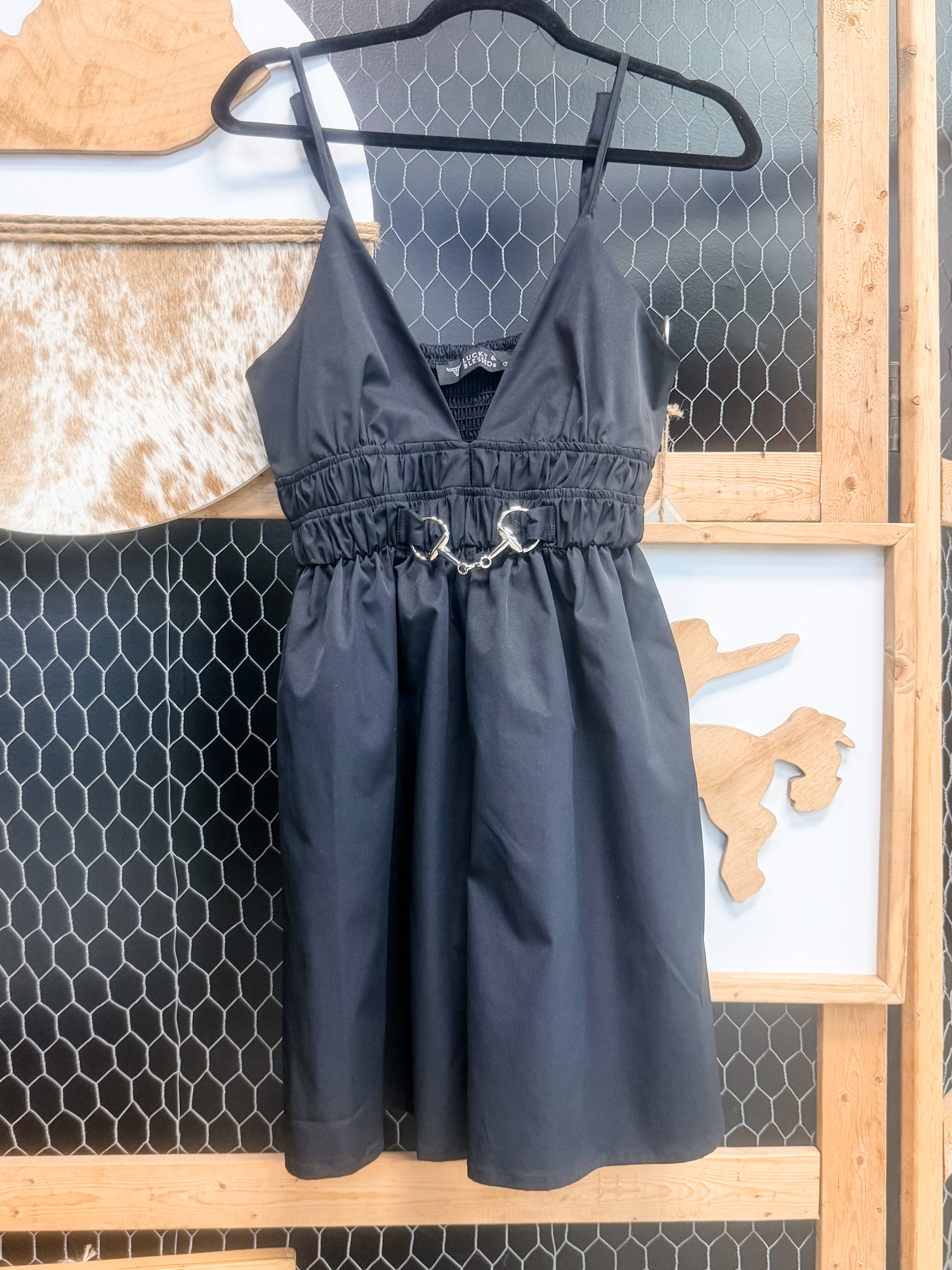Horse Bit Romper - Black