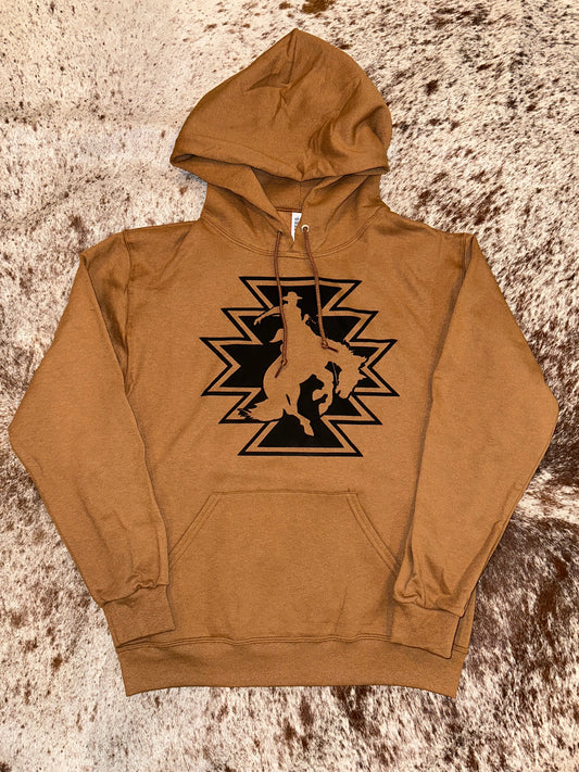 Buckin’ Bronc Aztec Hoodie